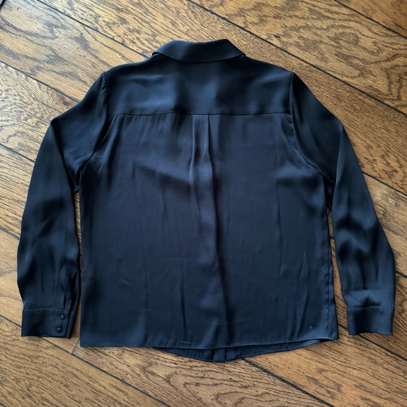Alice + Olivia Black Silk Blouse size SP - Picture 3 of 6